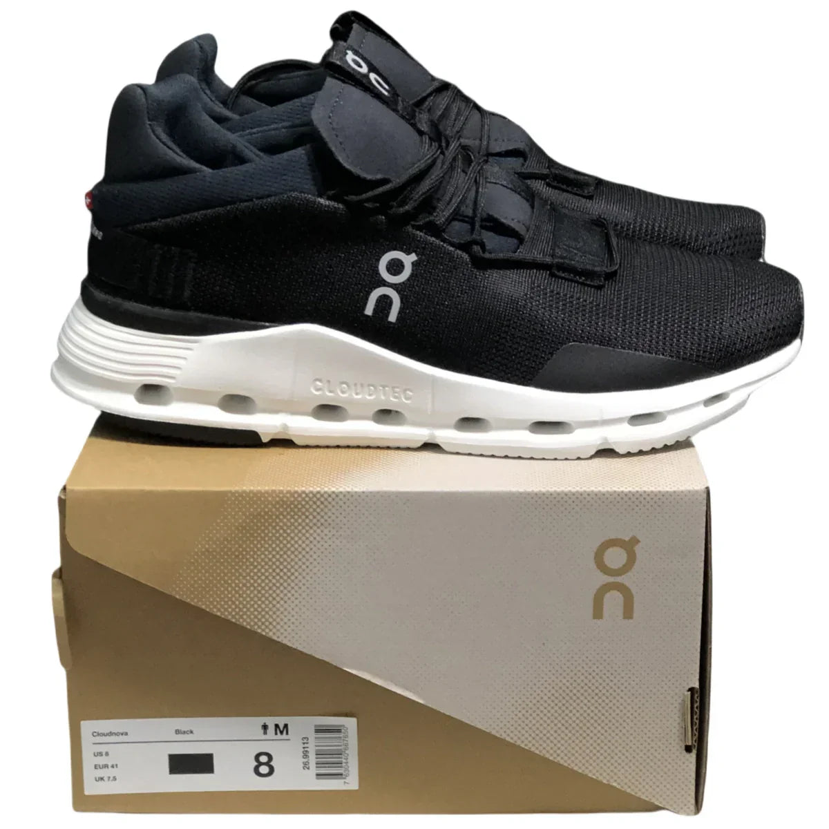 On Cloudnova Men's Black/White