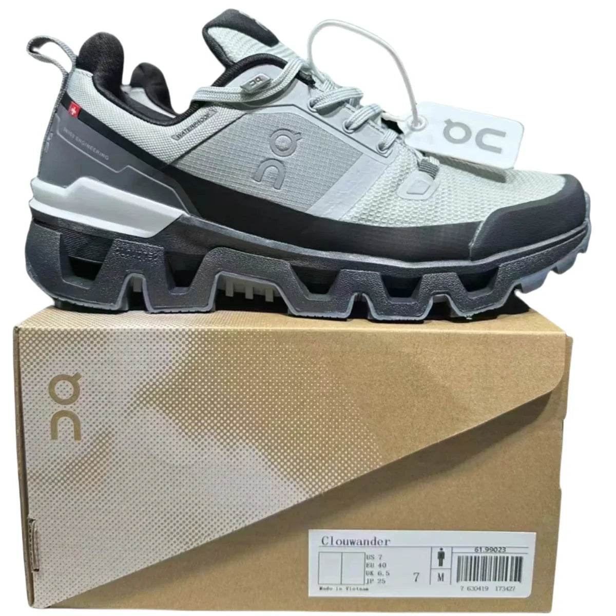 On Cloudwander Waterproof Women's White/Gray