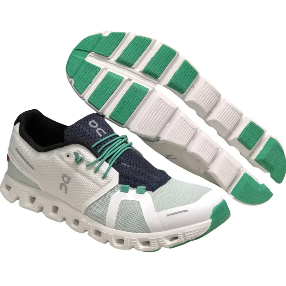 On Cloud 5  Men's White Stream Green