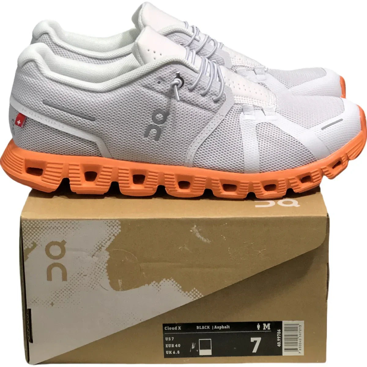 On Cloud 5  Women's White/Orange