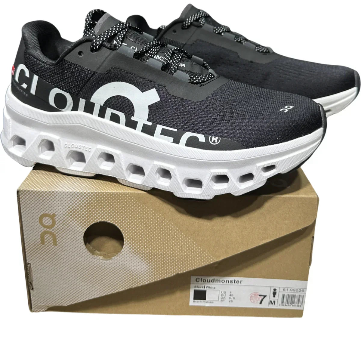 On Cloudmonster Men's Black/White