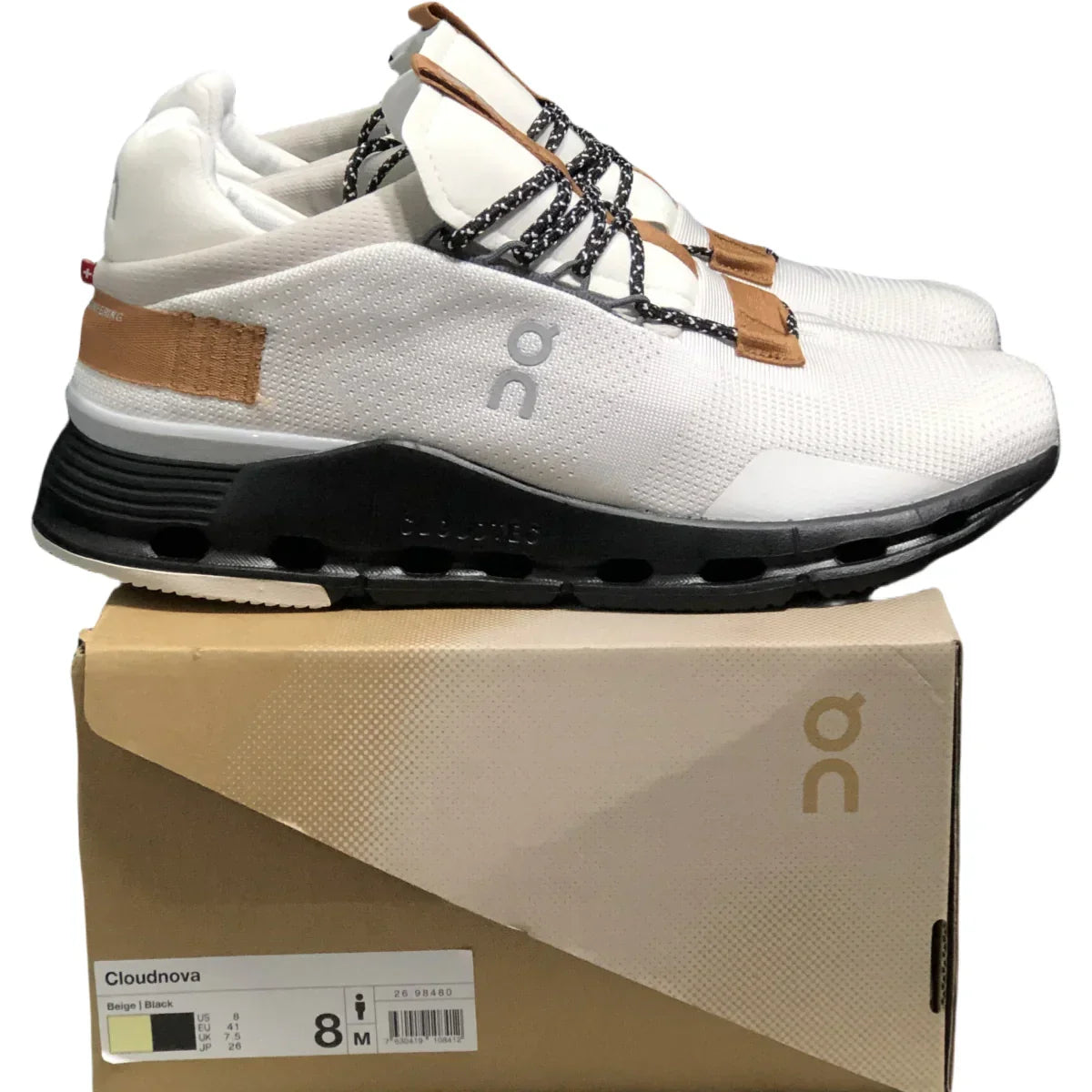 On Cloudnova Men's White/Brown