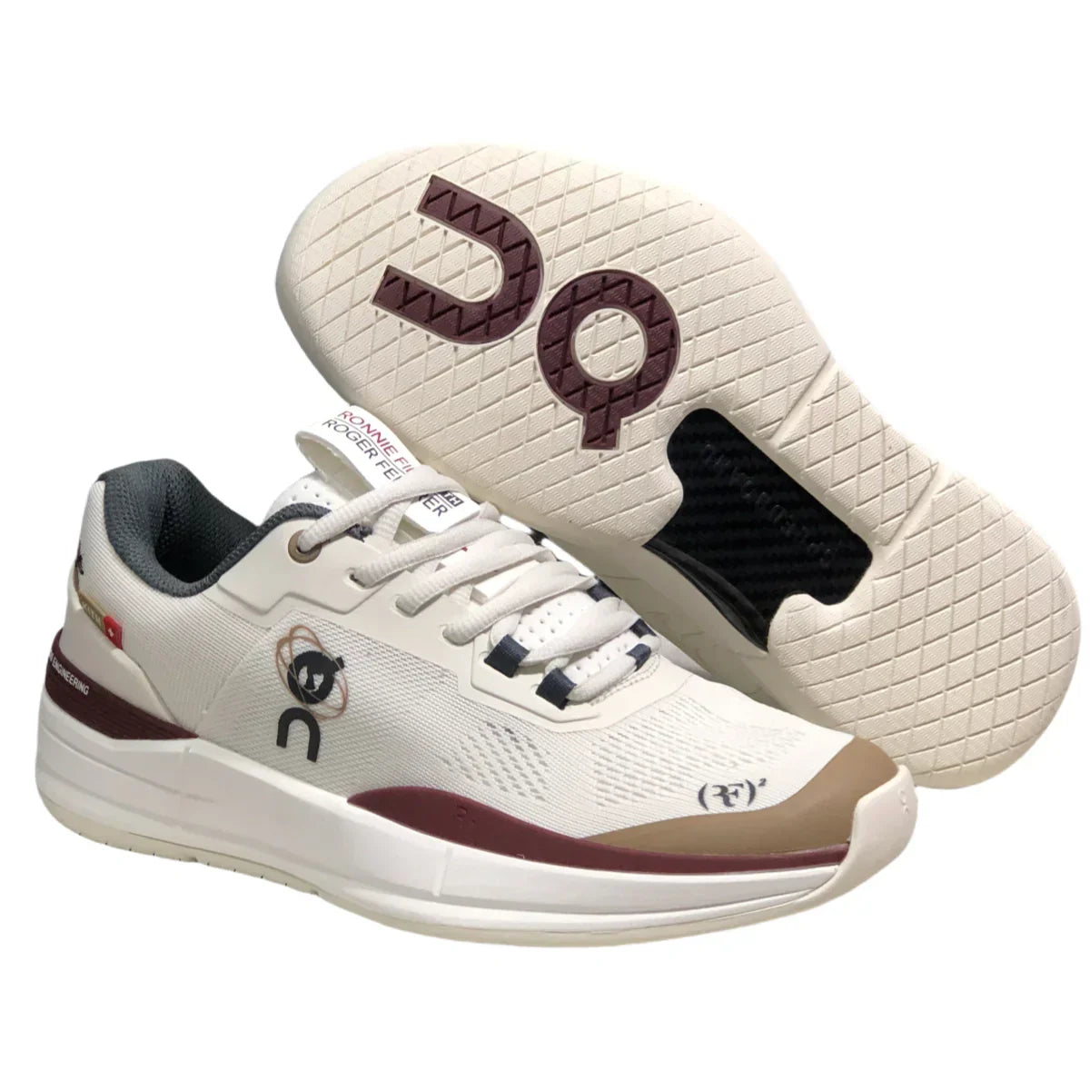 On The Roger Pro Men's Beige/Burgundy