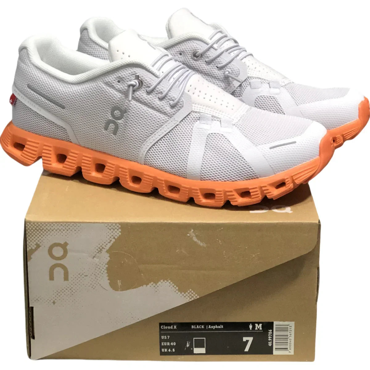 On Cloud 5  Men's White/Orange