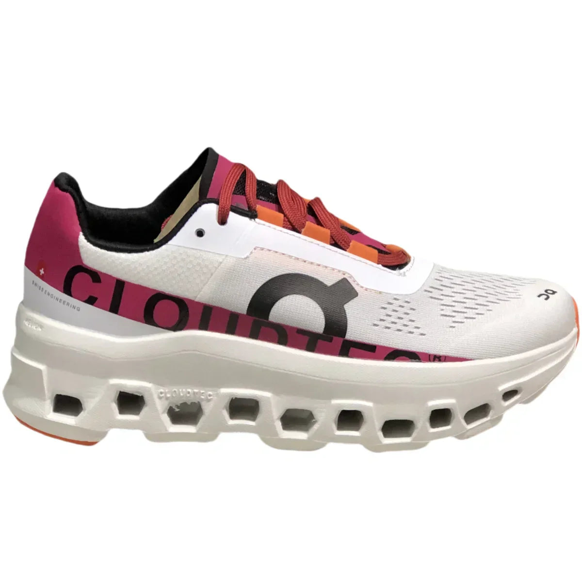 On Cloudmonster Men's White/Pink