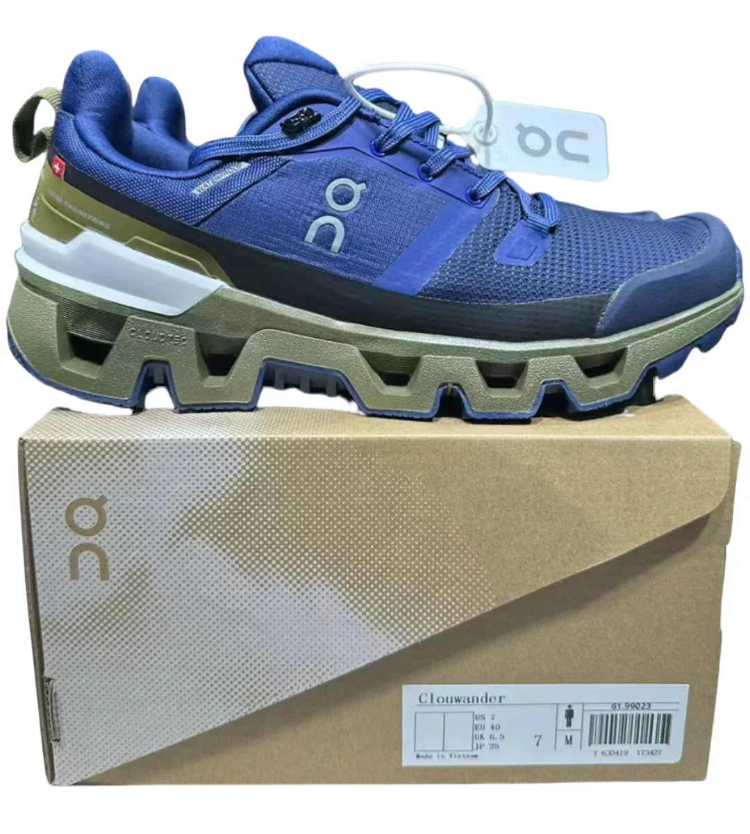 On Cloudwander Waterproof Women's Navy/White