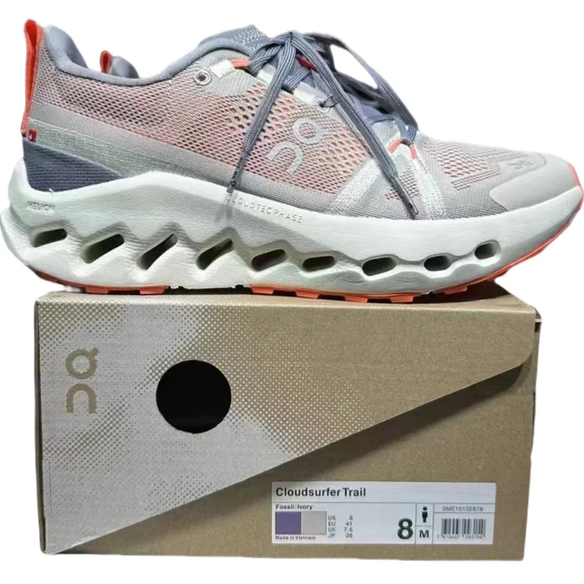 On Cloudsurfer Trail Waterproof Women's Gray/White